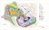 Geologická mapa s vyznačením bloků zásob