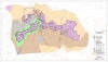 Geologická mapa s vyznačením průzkumných prací a bloků zásob