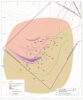 Geological map with contour of the Krásno-Koník deposit